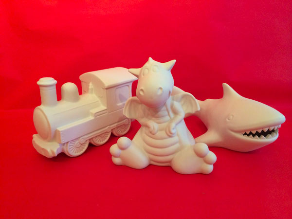 Sample Bisque Shapes - Going Pottie Studio