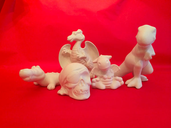 Sample Bisque Shapes - Going Pottie Studio