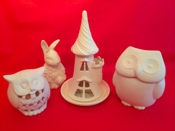 Sample Bisque Shapes - Going Pottie Studio