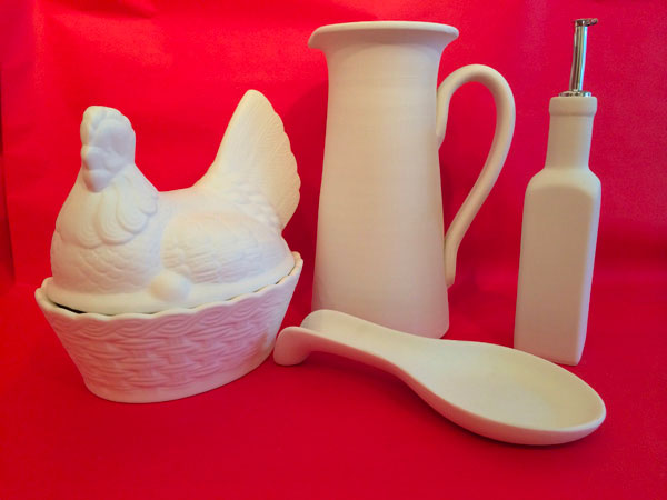Sample Bisque Shapes - Going Pottie Studio